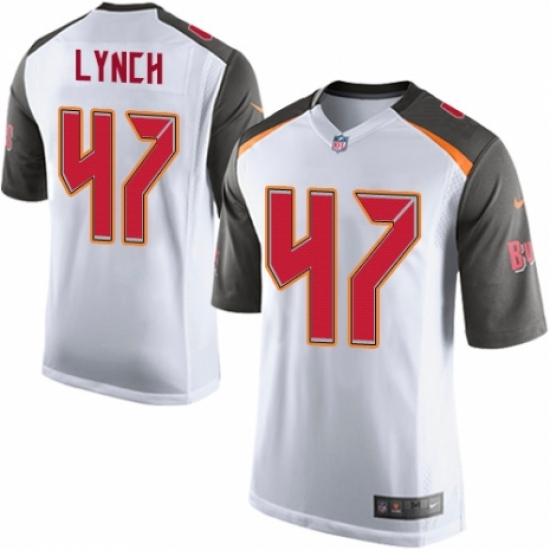 Men's Nike Tampa Bay Buccaneers #47 John Lynch Game White NFL Jersey - Ujersey