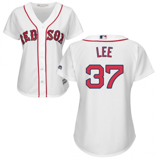 Women's Majestic Boston Red Sox #37 Bill Lee Replica White Home MLB Jersey - Ujersey