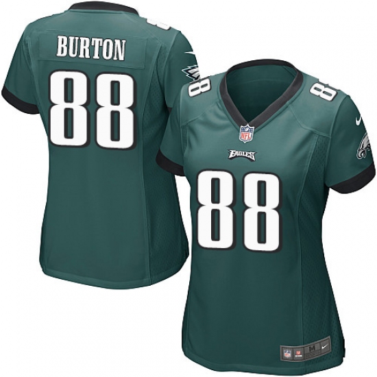 Women's Nike Philadelphia Eagles #88 Trey Burton Game Midnight Green Team Color NFL Jersey - Ujersey