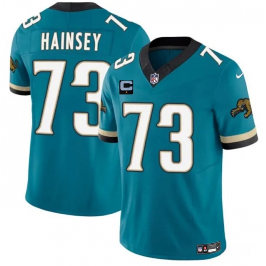 Men's Jacksonville Jaguars #73 Robert Hainsey Teal 2025 F.U.S.E. With 1-Star C Prowler Throwback Vapor Limited Football Stitched Jersey - Ujersey
