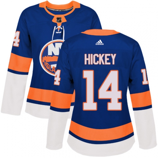 Women's Adidas New York Islanders #14 Thomas Hickey Premier Royal Blue Home NHL Jersey - Ujersey