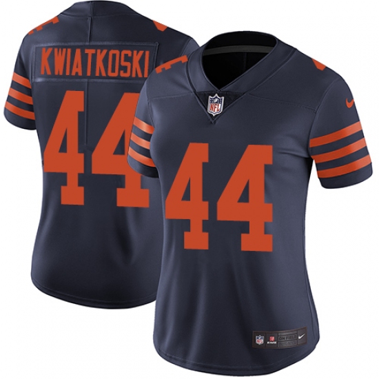 Women's Nike Chicago Bears #44 Nick Kwiatkoski Navy Blue Alternate Vapor Untouchable Limited Player NFL Jersey