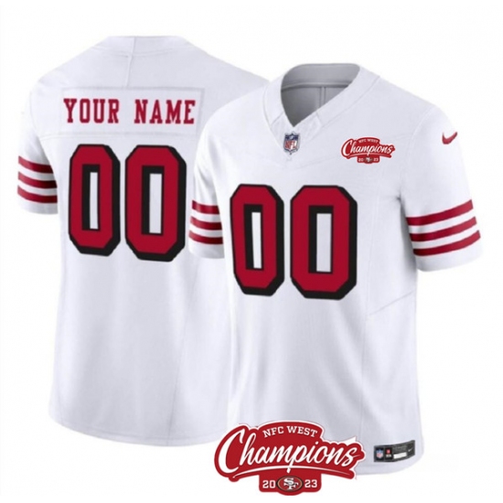 Men's San Francisco 49ers Active Player Custom White 2023 F.U.S.E. NFC West Champions Patch Alternate Football Stitched Jersey - Ujersey