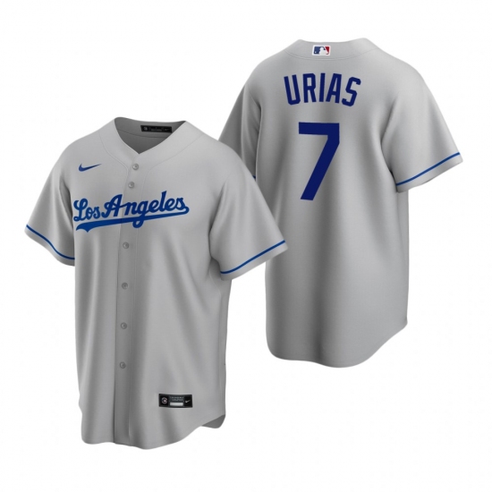Men's Nike Los Angeles Dodgers #7 Julio Urias Gray Road Stitched Baseball Jersey - Ujersey