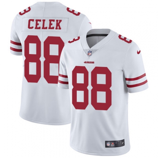 Youth Nike San Francisco 49ers #88 Garrett Celek White Vapor Untouchable Limited Player NFL Jersey - Ujersey