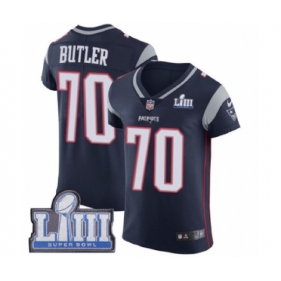 Men's Nike New England Patriots #70 Adam Butler Navy Blue Team Color Vapor Untouchable Elite Player Super Bowl LIII Bound NFL Jersey - Ujersey