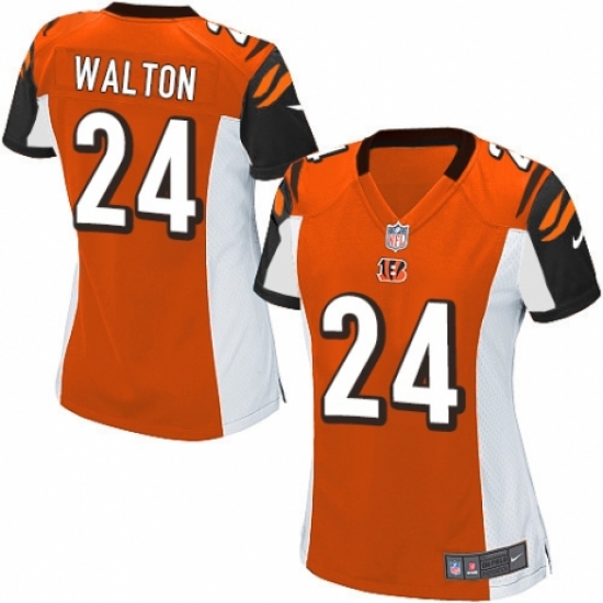 Women's Nike Cincinnati Bengals #24 Mark Walton Game Orange Alternate NFL Jersey - Ujersey