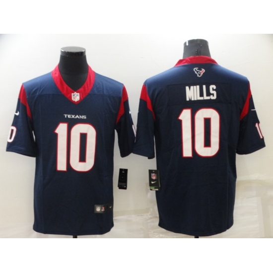Men's Houston Texans #10 Davis Mills Blue Vapor Untouchable Limited Stitched Jersey - Ujersey