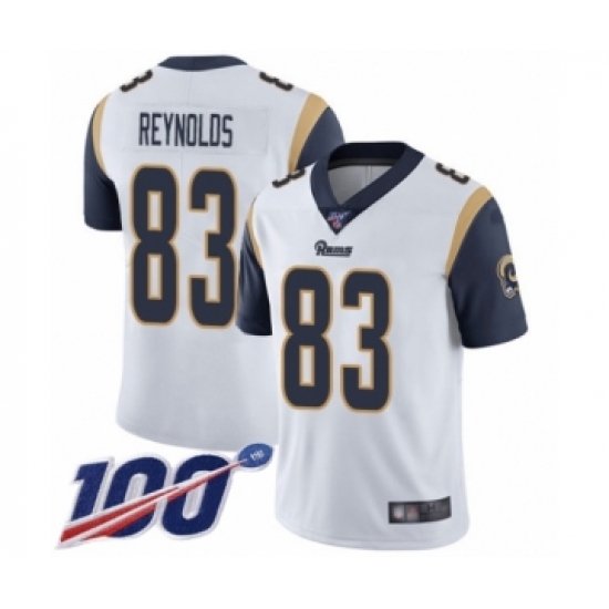 Men's Los Angeles Rams #83 Josh Reynolds White Vapor Untouchable Limited Player 100th Season Football Jersey - Ujersey