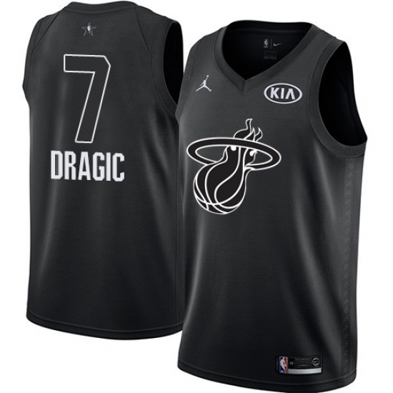 Men's Nike Miami Heat #7 Goran Dragic Swingman Black 2018 All-Star Game NBA Jersey - Ujersey