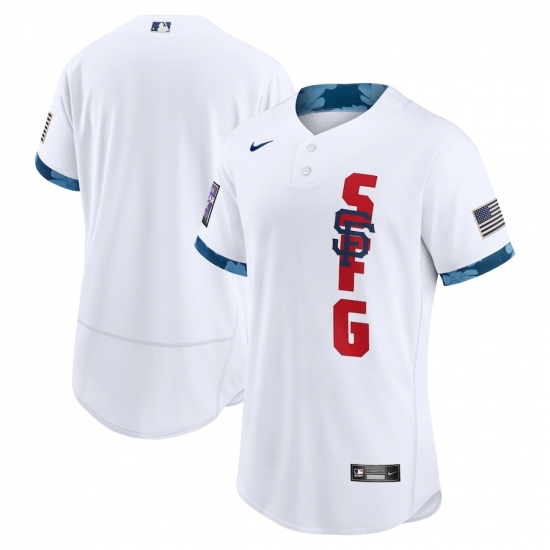 Men's San Francisco Giants Blank Nike White 2021 MLB All-Star Game Authentic Jersey - Ujersey