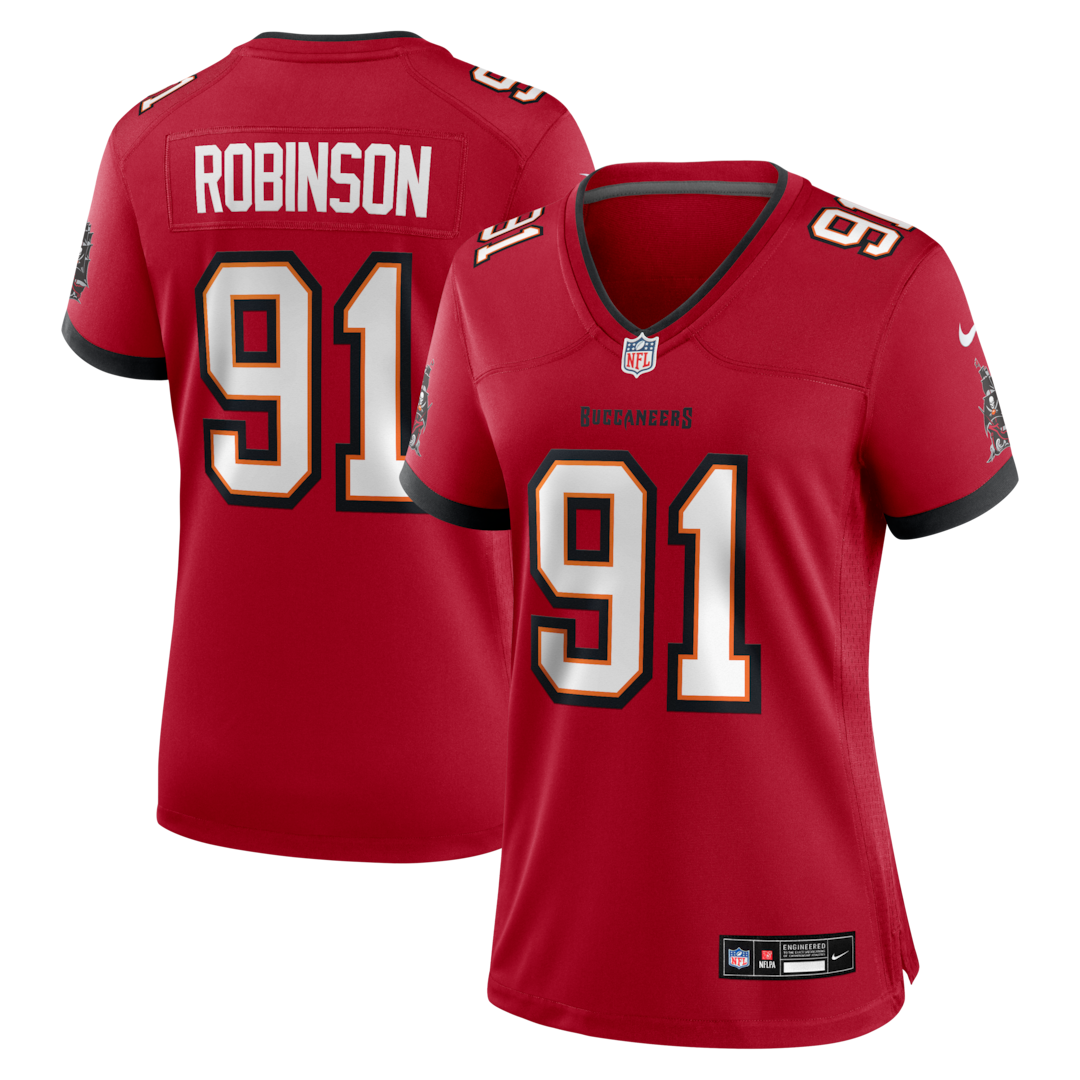 Women's Tampa Bay Buccaneers A'Shawn Robinson Nike Red Team Game Jersey