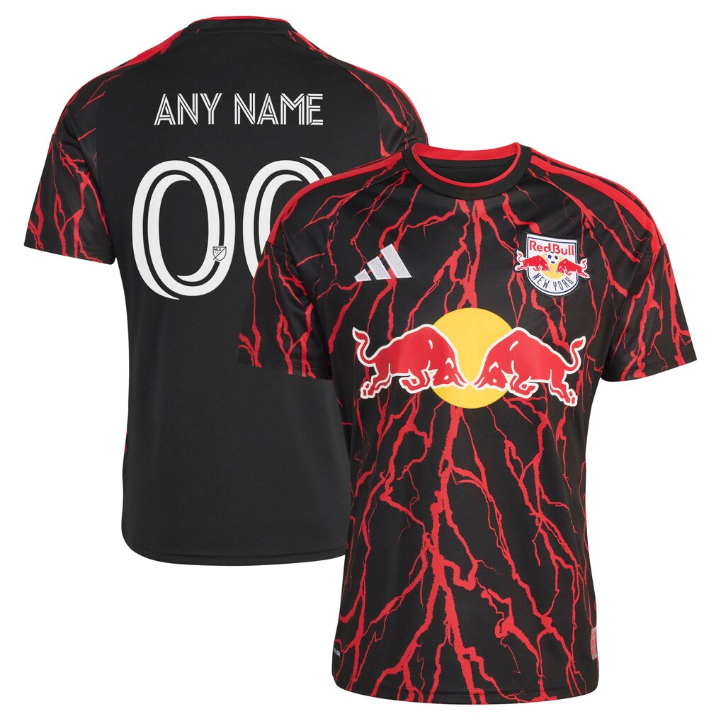 Men's New York Red Bulls adidas Black 2026 The Rooted Kit Replica Custom Jersey - Ujersey