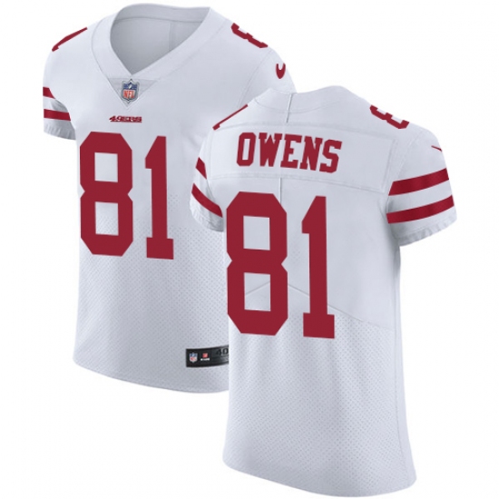Men's Nike San Francisco 49ers #81 Terrell Owens White Vapor Untouchable Elite Player NFL Jersey - Ujersey