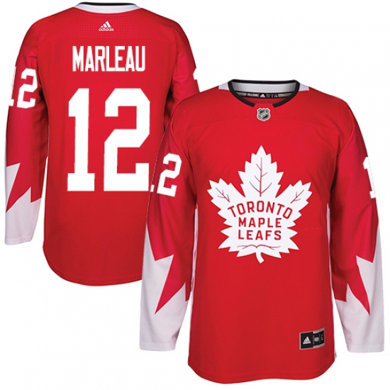 Youth Adidas Toronto Maple Leafs #12 Patrick Marleau Authentic Red Alternate NHL Jersey - Ujersey