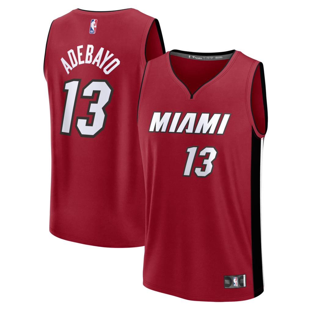 Men's Miami Heat Bam Adebayo Fanatics Red Fast Break Replica Player Jersey - Statement Edition - Ujersey