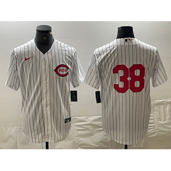 Men's Cincinnati Reds #38 Jose Barrero White Field of Dreams Stitched Baseball Jersey - Ujersey