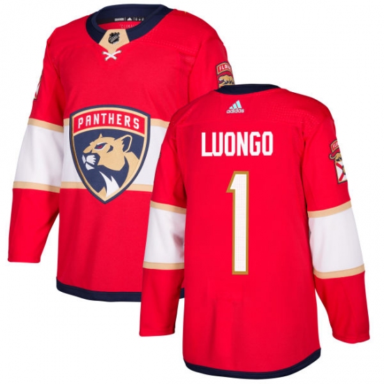 Youth Adidas Florida Panthers #1 Roberto Luongo Authentic Red Home NHL Jersey - Ujersey