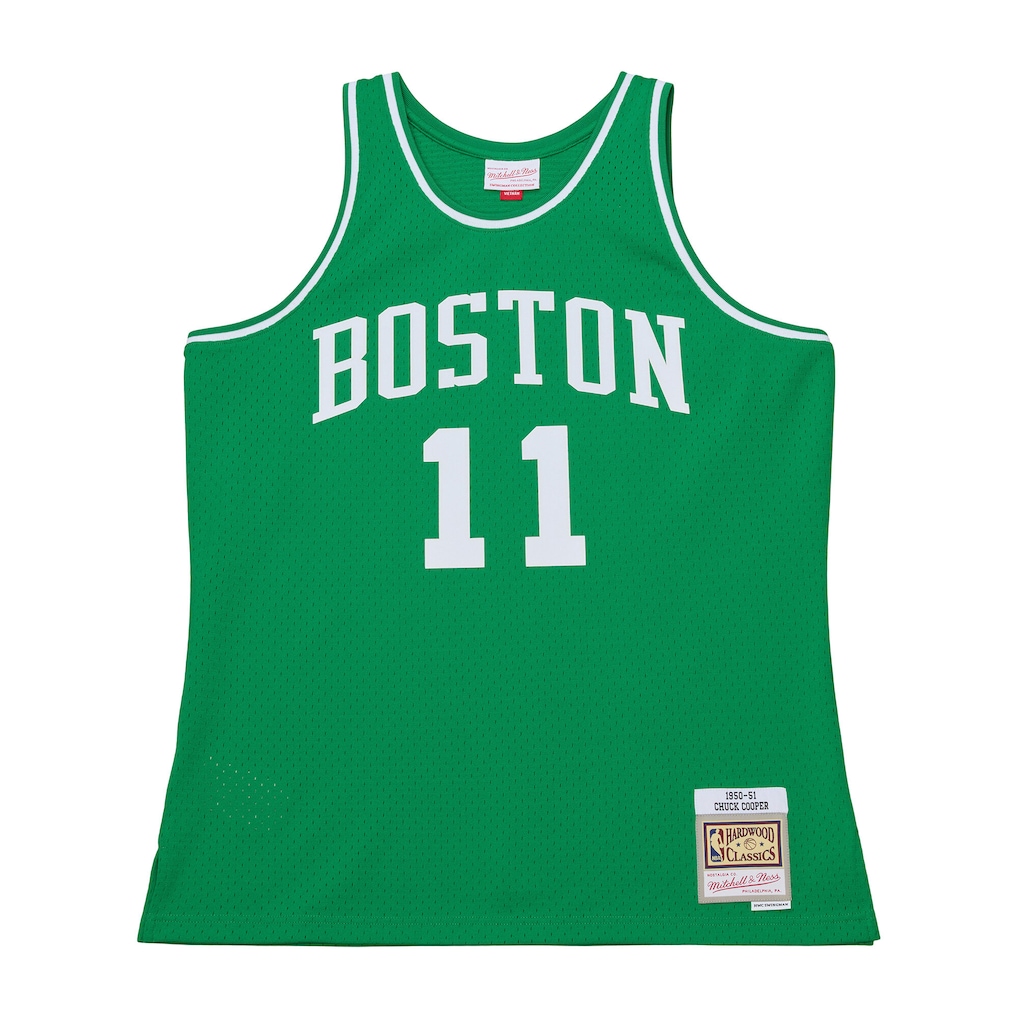 Men's Boston Celtics Chuck Cooper Mitchell & Ness Kelly Green 1950-51 Pioneers Swingman Jersey