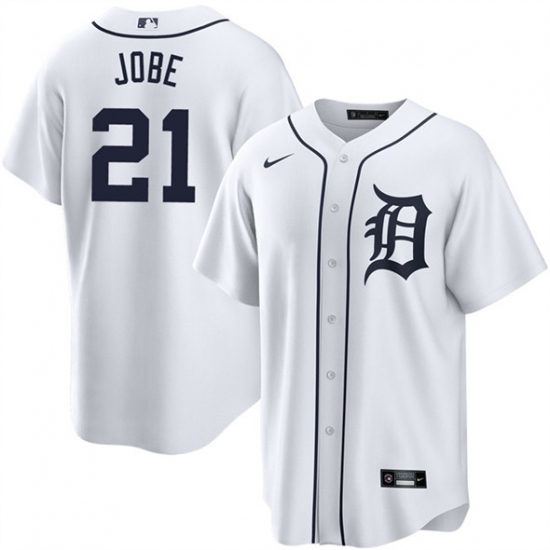 Men's Detroit Tigers #21 Jackson Jobe White Cool Base Stitched Baseball Jersey - Ujersey