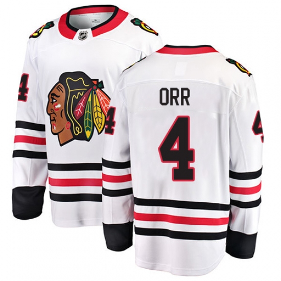 Youth Chicago Blackhawks #4 Bobby Orr Fanatics Branded White Away Breakaway NHL Jersey - Ujersey