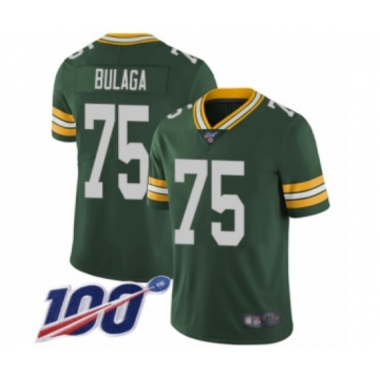 Men's Green Bay Packers #75 Bryan Bulaga Green Team Color Vapor Untouchable Limited Player 100th Season Football Jersey - Ujersey