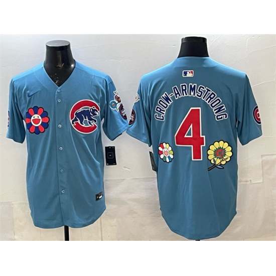 Men's Chicago Cubs #4 Pete Crow-Armstrong Blue 2025 Tokyo Series 2nd Alternate Limited Stitched Baseball Jersey - Ujersey