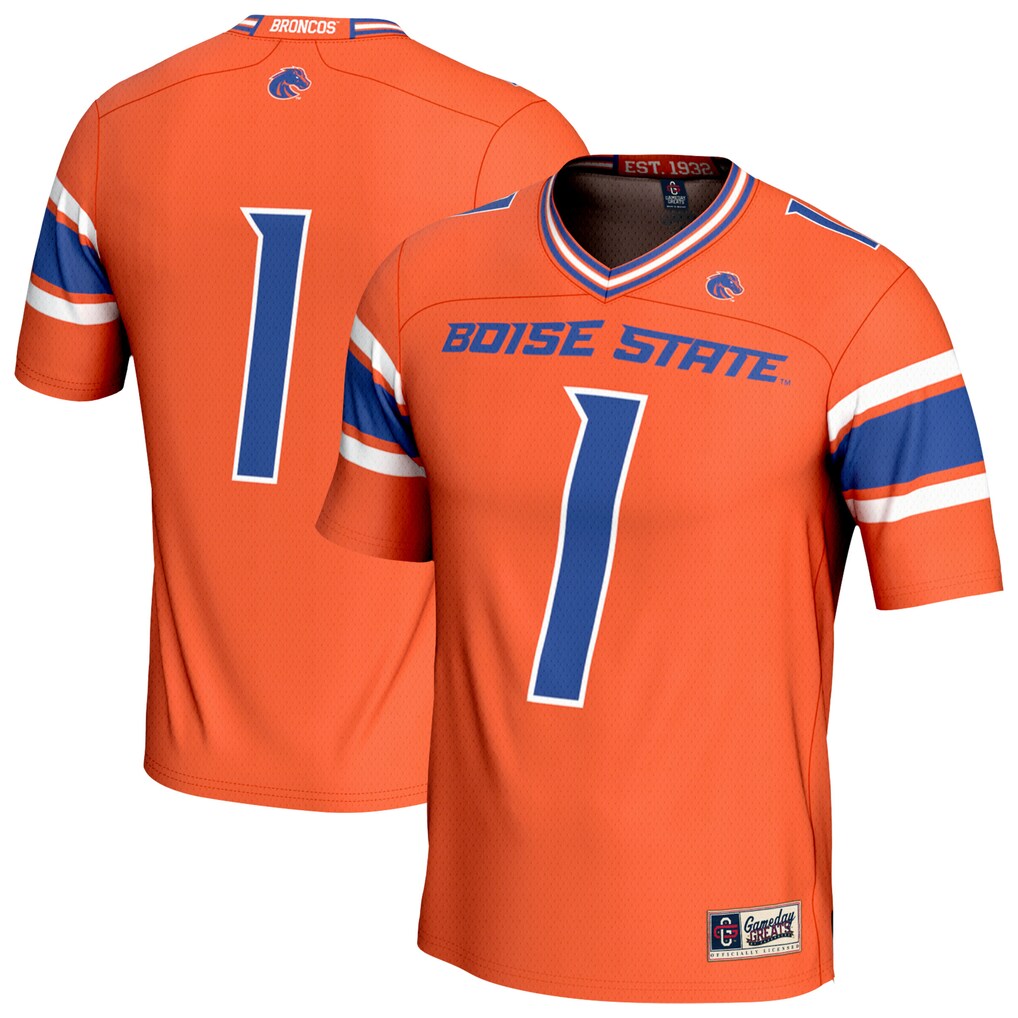 Youth GameDay Greats Orange Boise State Broncos Collegiate Football Lightweight Fashion Jersey - U-jersey