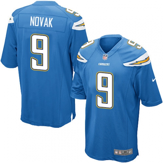 Men's Nike Los Angeles Chargers #9 Nick Novak Game Electric Blue Alternate NFL Jersey - Ujersey