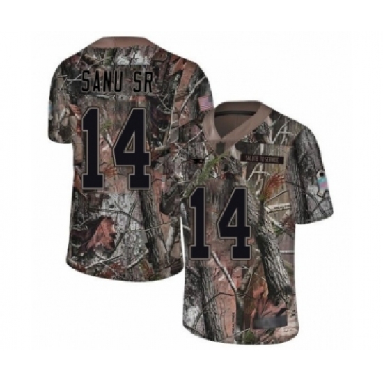 Youth New England Patriots #14 Mohamed Sanu Sr Camo Untouchable Limited Football Jersey - Ujersey