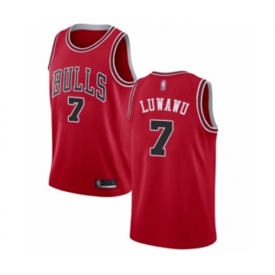 Women's Chicago Bulls #7 Timothe Luwawu Swingman Red Basketball Jersey - Icon Edition - Ujersey