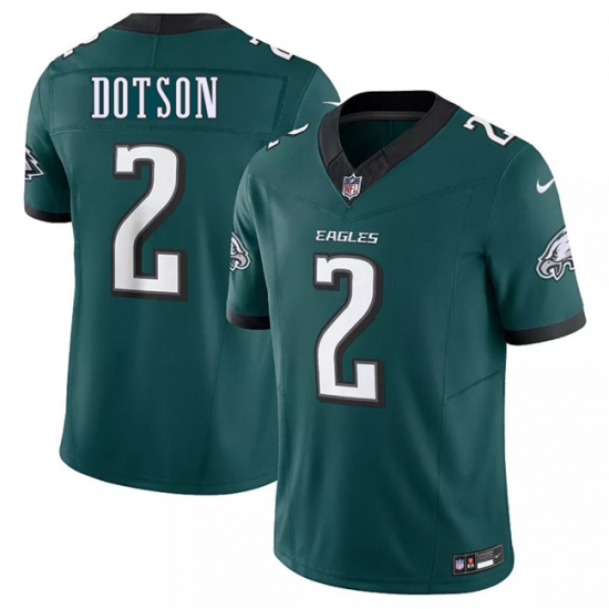 Men's Philadelphia Eagles #2 Jahan Dotson Green 2025 New F.U.S.E. Vapor Untouchable Limited Football Stitched Jersey - Ujersey