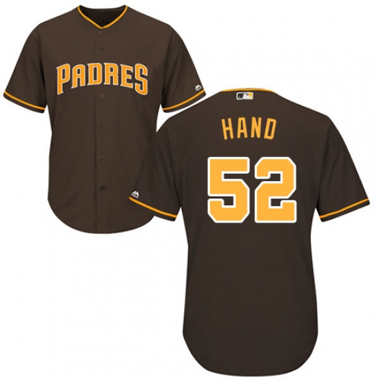 Youth Majestic San Diego Padres #52 Brad Hand Replica Brown Alternate Cool Base MLB Jersey - Ujersey