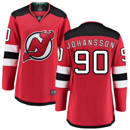 Women's New Jersey Devils #90 Marcus Johansson Fanatics Branded Red Home Breakaway NHL Jersey - Ujersey