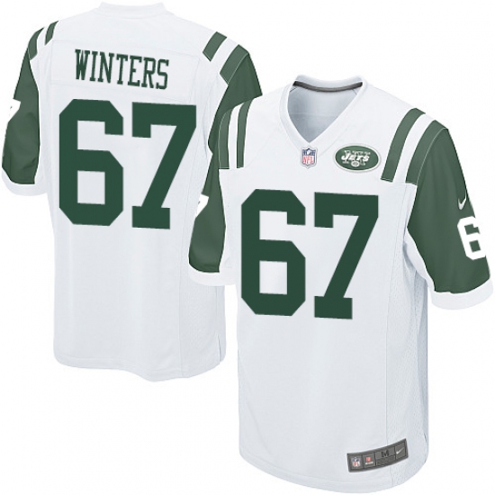 Men's Nike New York Jets #67 Brian Winters Game White NFL Jersey - Ujersey