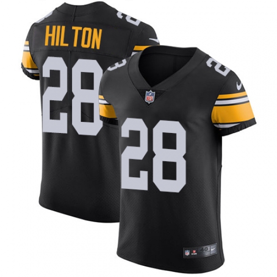Men's Nike Pittsburgh Steelers #28 Mike Hilton Black Alternate Vapor Untouchable Elite Player NFL Jersey - Ujersey
