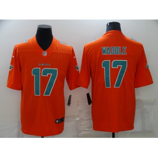 Men's Miami Dolphins #17 Jaylen Waddle Orange 2021 Vapor Untouchable Nike Limited Jersey - Ujersey