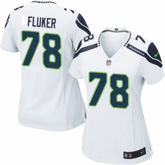 Women's Nike Seattle Seahawks #78 D.J. Fluker Game White NFL Jersey - Ujersey