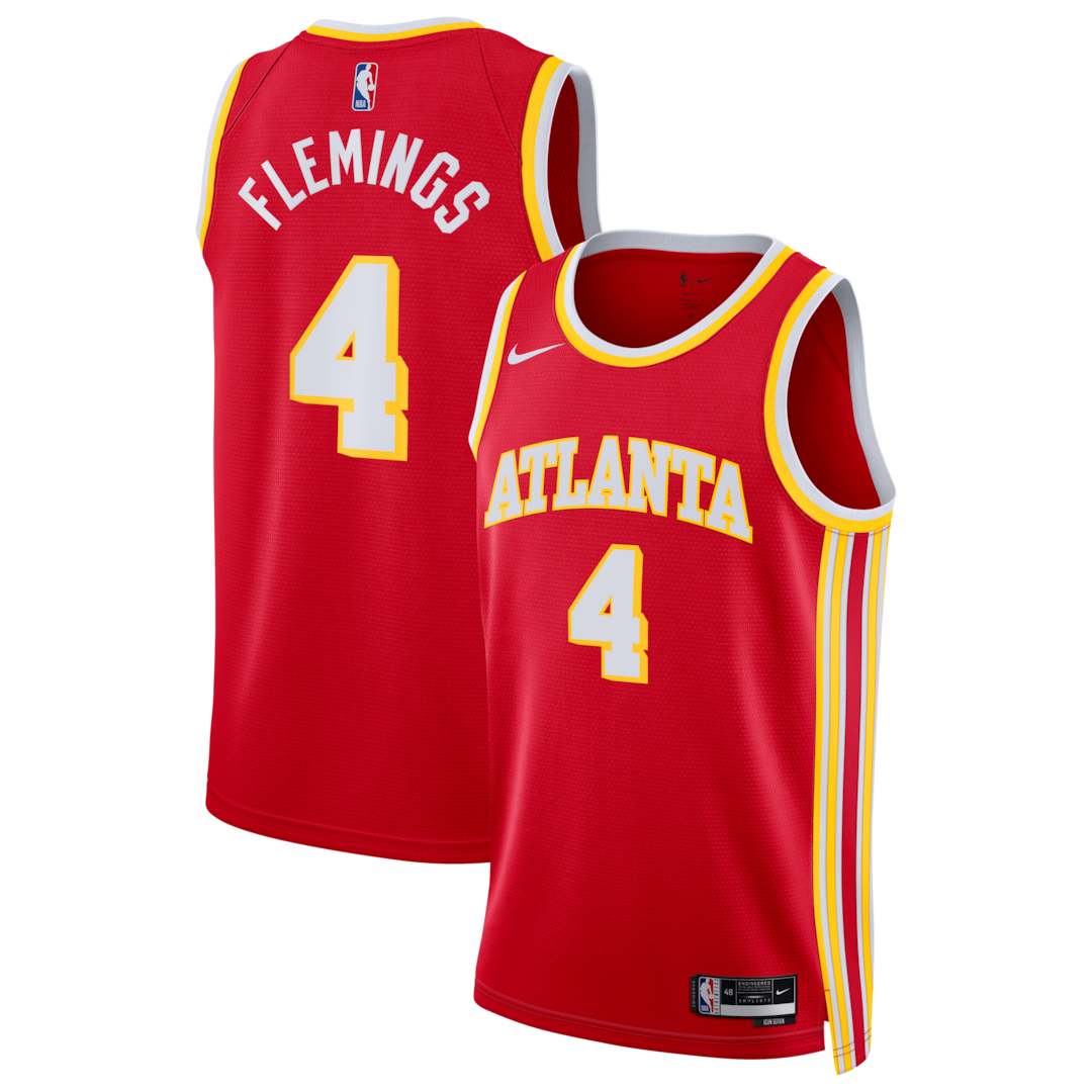 Unisex Atlanta Hawks Kingston Flemings Nike Red Swingman Jersey - Icon Edition