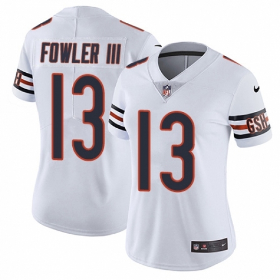 Women's Nike Chicago Bears #13 Bennie Fowler III White Vapor Untouchable Limited Player NFL Jersey - Ujersey