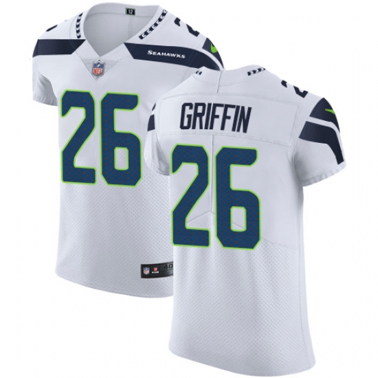 Men's Nike Seattle Seahawks #26 Shaquill Griffin White Vapor Untouchable Elite Player NFL Jersey - Ujersey