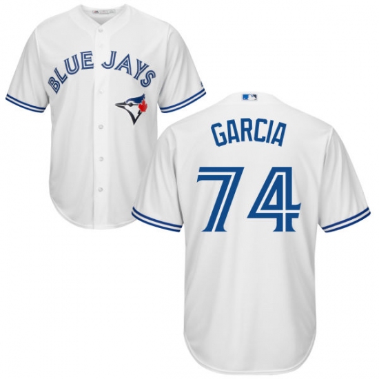 Youth Majestic Toronto Blue Jays #74 Jaime Garcia Replica White Home MLB Jersey - Ujersey