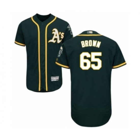 Men's Oakland Athletics #65 Seth Brown Green Alternate Flex Base Authentic Collection Baseball Player Jersey - Ujersey