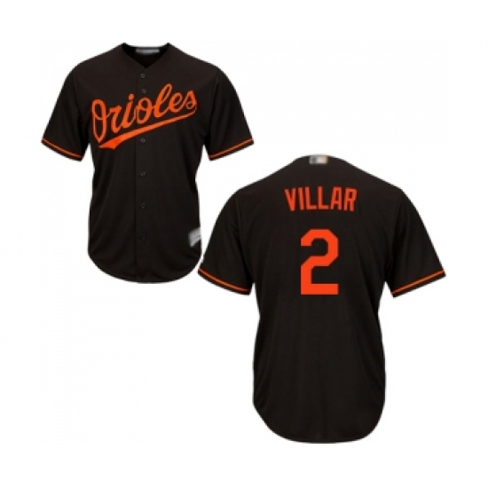 Men's Baltimore Orioles #2 Jonathan Villar Replica Black Alternate Cool Base Baseball Jersey - Ujersey