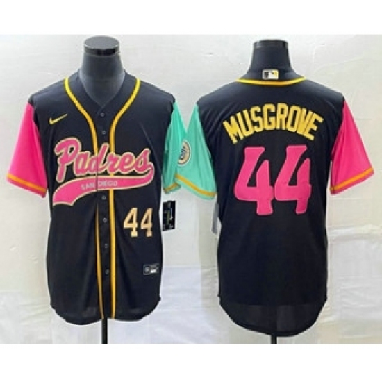 Men's San Diego Padres #44 Joe Musgrove Number Black NEW 2023 City Connect Cool Base Stitched Jersey - Ujersey