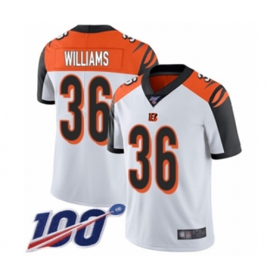 Men's Cincinnati Bengals #36 Shawn Williams White Vapor Untouchable Limited Player 100th Season Football Jersey - Ujersey