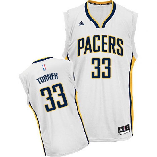 Men's Adidas Indiana Pacers #33 Myles Turner Swingman White Home NBA Jersey - Ujersey