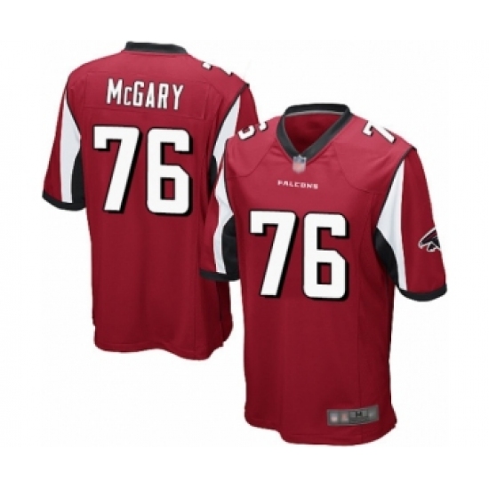 Men's Atlanta Falcons #76 Kaleb McGary Game Red Team Color Football Jersey - Ujersey