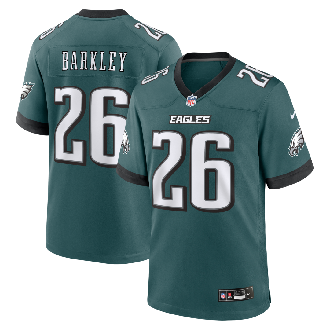 Men's Philadelphia Eagles Saquon Barkley Nike Midnight Green Team Game Jersey - SUjersey01