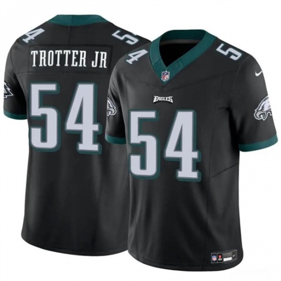 Men's Philadelphia Eagles #54 Jeremiah Trotter Jr Black 2024 Draft F.U.S.E. Vapor Untouchable Limited Football Stitched Jersey - Ujersey